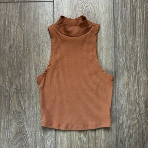 SOLD- Mock Neck Crop Top